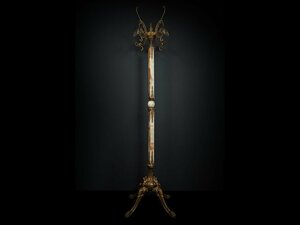 [.]. name house purchase goods West antique brass marble person fish sculpture paul (pole) hanger old work of art ( coat hat rack old house warehouse .)DA2891y OTA3j5r6hy