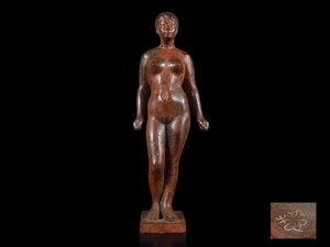 【雲】某有名コレクター買取品 ブロンズ像 裸婦 置物 高さ48.5cm 在銘 古美術品(西洋アンティーク) DA6526 DTsanop LTOsabis