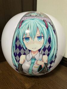 【ジャンク品】同人　初音ミク　７０ｃｍ　ビーチボール（空気漏れあり）　空ビ/空気ビニール/ビーチボール