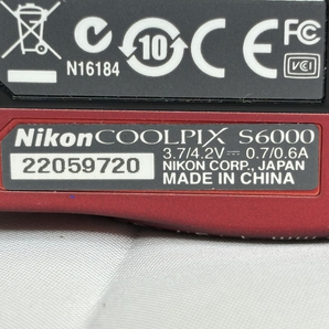 10467-1-SK23- Nikon ニコン - COOLPIX S600 - 赤 フラッシュレッド 通電動作確認済の画像8