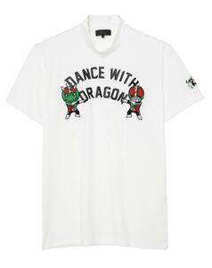 ダンスウィズドラゴンコラボ仮面ライダー&ちびドライダーモック　白、黒　2点セット　サイズ4(XL)