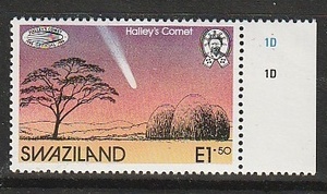 スワジランド　1986年ハレー彗星１種完未