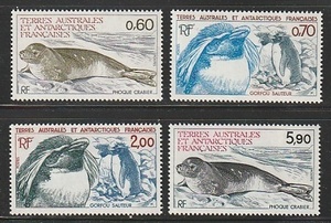 仏領南極　1984年ペンギンとアザラシ４種完未
