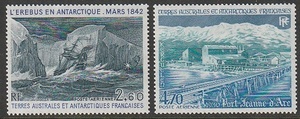 仏領南極　1984年航空・氷壁他２種完未