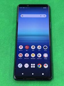 中古 SIMフリー Xperia 5 II SO-52A ブルー 8GB/128GB 一括〇