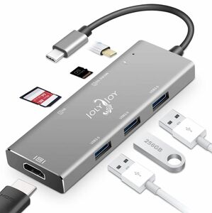 7in1 アルミニウム 4k USB-TypeC ハブ　HDMI カードリーダー