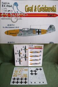 1/32 EC Bf-109 F-4対応 「Graf & Grislawski」 P-1 デカール JG52 グラーフ イーグルカル製品 27