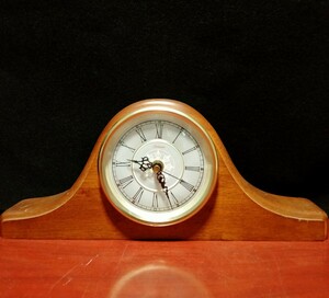木製枠アンティーク風インテリアクウォーツ式置時計動作品