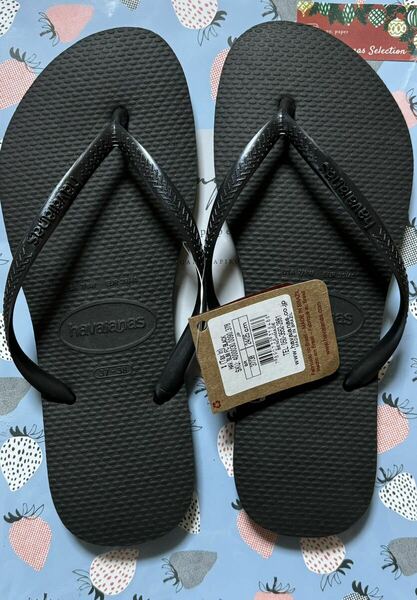 Havaianas ビーチサンダル　ブラック　24cm〜25cm おすすめ商品！お買い得！驚安！【数量限定】