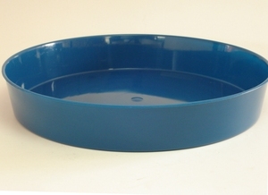 鉢を室内に　水やりしやすく　鉢皿　10号DX　青　115020　受け皿