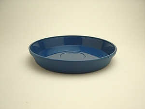 鉢を室内に　水やりしやすく　鉢皿　５号　サルーン　青　115008　受け皿