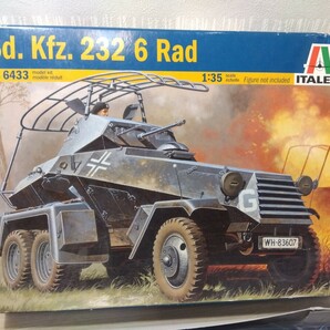 【F812】【未組立】 ITALERI イタレリ 1/35 Sd.Kfz.232 6 Rad ドイツ軍 重装甲車 ミリタリー プラモデル 6433の画像2