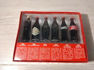 【M085】 Coca Cola コカ・コーラ 100周年記念 Evolution of the Coca-Cola Bottle. ボトルオブジェ 6種セット インテリア ホビー