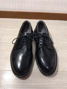 【833】 Hush Puppies ハッシュパピー ビジネスシューズ ウォーキングシューズ 23.5cm EEEE ブラック レザー