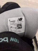 【F849】 New Balance ニューバランス YV996 HB3 20cm キッズ スニーカー 子ども用 シューズ ブラック系 運動靴_画像7