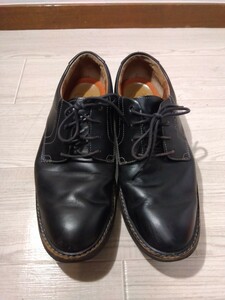 【F852】 Clarks クラークス レザー ラバーソール 25.5cm ローカット メンズ ブラック