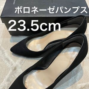 アダムエロペ23.5cmボロネーゼパンプス走れるパンプスエコスエードハイヒールADAMETROPE'FEMMEフェイクスエード 