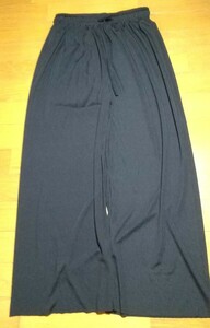  summer брюки широкий брюки женский низ брюки брюки ребра вязаный стрейч одежда для дома чёрный XL 9 минут длина 