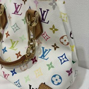 1円〜 【良品】希少 LOUIS VUITTON ルイ ヴィトン モノグラムマルチカラー オードラ ハンドバッグ トートバッグ チェーン ブロン 白 M40047の画像2