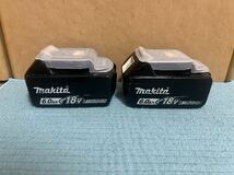 マキタ　Makita 純正　2個　Li-ion バッテリー　BL1860B 6.0Ah 18V マキタバッテリーマキタインパクトドライバー　動作品　美品-_画像2