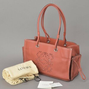  не использовался такой же LOEWE Loewe дыра грамм shopa- большая сумка сумка на плечо телячья кожа перфорированная кожа orange плечо .. сумка Md.e/c.f