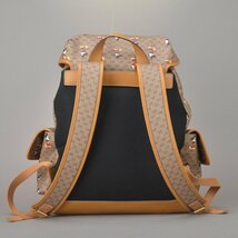 新品同様 GUCCI グッチ ディズニー GGスプリーム ミッキー リュックサック バックパック 603898 PVC レザー ブラウン 鞄 ■i.b/ak.a_画像4