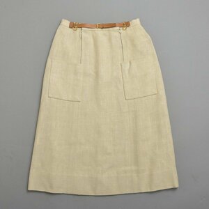 1 иен прекрасный товар HERMES Hermes medium юбка 40 украшение ремень винт ko- Крик шланг bit колено длина длинная юбка одежда #k.f/k.g