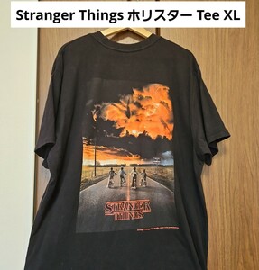 ストレンジャーシングス ホリスター Tシャツ XL ブラック メンズ Stranger Things HOLLISTER