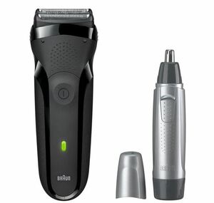 * free shipping * new goods with guarantee *BRAUN Brown * men's electric shaver + nasal hair cutter attaching * series 3*300s-B-EN* prompt decision *