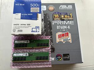 ASUS B760M-K NEW, использовал Samson DDR5 4800 16GX2 набор памяти без SSD!