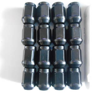 ブラックナット16個セット　ホンダ　ホイール袋ナット　ブラック　M12XP1.5-19HEX ラグナット　４穴　テーパー　６０度　送料込み　C級品