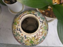 中国　美術　蝋印跡有　清朝　粉彩　蝙蝠花図　花瓶　　骨董品　古玩　時代_画像6