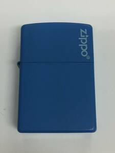 1円～！ZIPPO ジッポ ライター ロゴ ブルーマット 2011年 オイルライター 喫煙具 着火確認済み