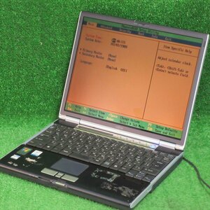 [3904] 富士通 MG50K FMVMG50KD Celeron M 1.5GHz キーボード作動品 13.3インチ Wi-Fi BIOS OK 表示変色ジャンク
