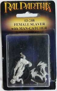 ral partha ラルパーサ ファンタジー メタルフィギュア FEMALE SLAVER with MAN-CATCHER 未開封 TRPG Fantasy MINIATURE