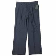 新品1円～★定価3万 D'URBAN ダーバン 日本製 春夏秋 ウール毛 ドレス スラックスパンツ 85 ワンタック ネイビー スリーシーズン ◆2258◆_画像4