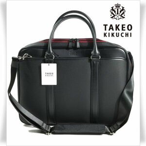 新品1円～★定価3万 TAKEO KIKUCHI タケオキクチ 2WAY ビジネスバッグ ブリーフケース 黒 軽量 A4 雨に強い 出張対応◆2483◆