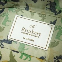 新品1円～★定価1万 Brinkers ブリンカーズ コットン綿100% 半袖カジュアルシャツ M カーキ 正規店本物 ◆3059◆_画像8