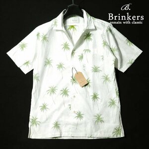 新品1円～★定価1万 Brinkers ブリンカーズ コットン綿100% 半袖カジュアル シャツ M グリーン 正規店本物 ◆3078◆