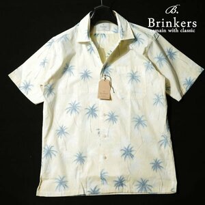 新品1円～★定価1万 Brinkers ブリンカーズ コットン綿100% 半袖カジュアル シャツ M イエロー 正規店本物 ◆3081◆