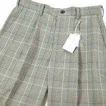 新品1円～★THE SHOP TK タケオキクチ メンズ TRストレッチワイドパンツ L グレンチェック 本物◆3127◆_画像6