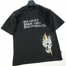 新品1円～★Ed Hardy エドハーディー メンズ 半袖 コットン綿 天竺 Tシャツ LL 黒 ブラック クルーネック カットソー ◆3248◆_画像4