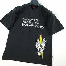 新品1円～★Ed Hardy エドハーディー メンズ 半袖 コットン綿 天竺 Tシャツ LL 黒 ブラック クルーネック カットソー ◆3248◆_画像5