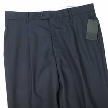 新品1円～★定価3万 D'URBAN ダーバン 日本製 春夏秋 ウール毛 ドレス スラックスパンツ 85 ワンタック ネイビー スリーシーズン ◆3318◆_画像7