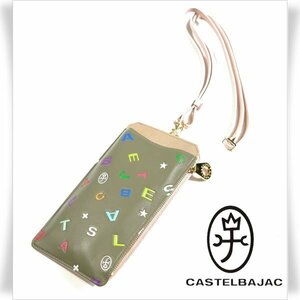 新品1円～★CASTELBAJAC カステルバジャック 箱付き 牛革レザー Lyra ライラ スマホショルダー ショルダーバッグ ロゴ 本物◆3352◆