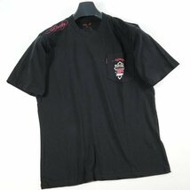 新品1円～★Ed Hardy エドハーディー メンズ 半袖 コットン綿 天竺 ポケット付き Tシャツ L 黒 ブラック クルーネック カットソー ◆3466◆_画像9