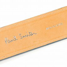 未使用1円～★ポールスミス Paul Smith メンズ 日本製 牛革レザー バイカラーループ スウェード ベルト フリーサイズ ブルー ◆3838◆_画像8