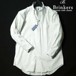 新品1円～★Brinkers ブリンカーズ 形態安定 綿100％ 長袖ボタンダウンシャツ LL 42-84 チェック 本物 ◆4274◆