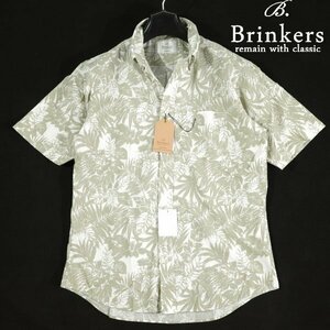 新品1円～★定価1万 Brinkers ブリンカーズ コットン綿100% 半袖カジュアルシャツ M サッカー生地 ボタンダウン 本物 ◆4627◆