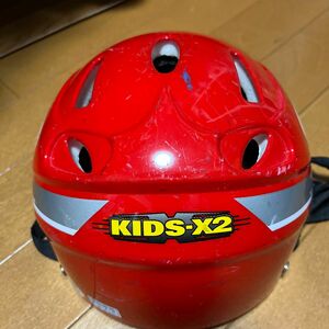 キッズヘルメット　赤　52から56センチ　OGK